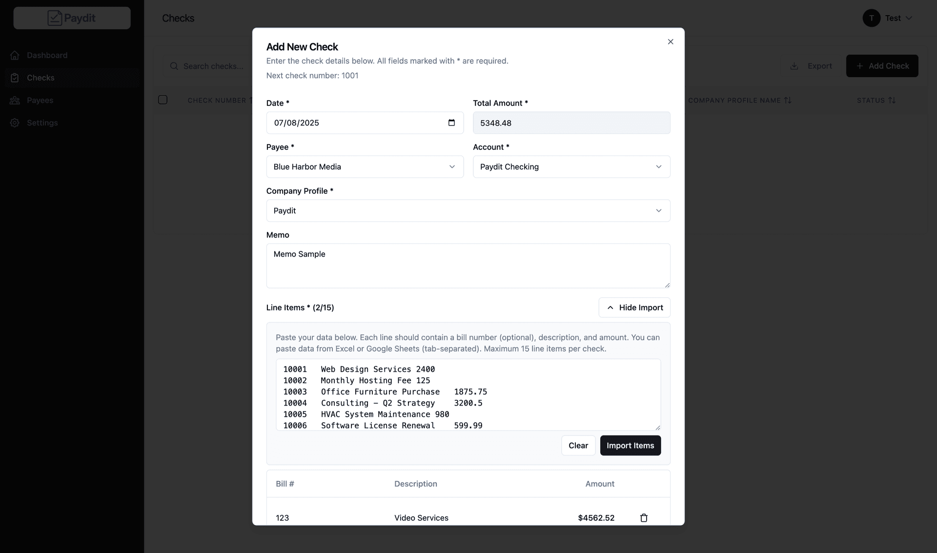 Import Functionality